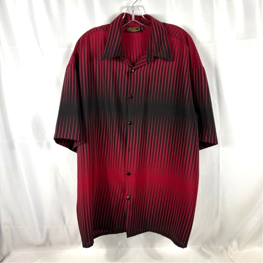 Monzini Collection XL Short Sleeve Retro Shirt Made in USA Vintage